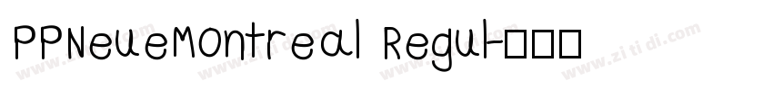 PPNeueMOntreal Regul字体转换